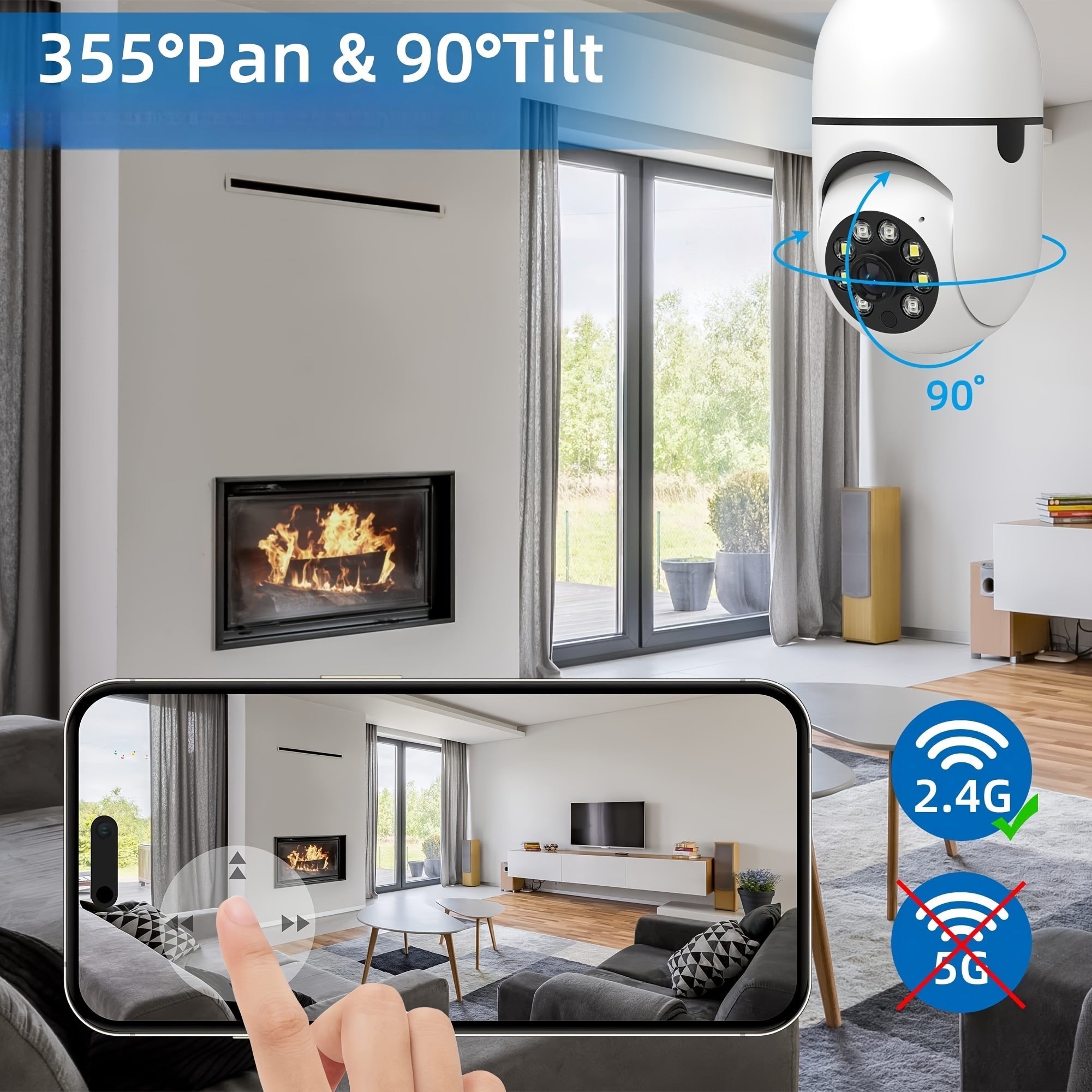 HD ProLite™ | Elite 1080P Wifi-beveiligingscamera met 360-graden zicht