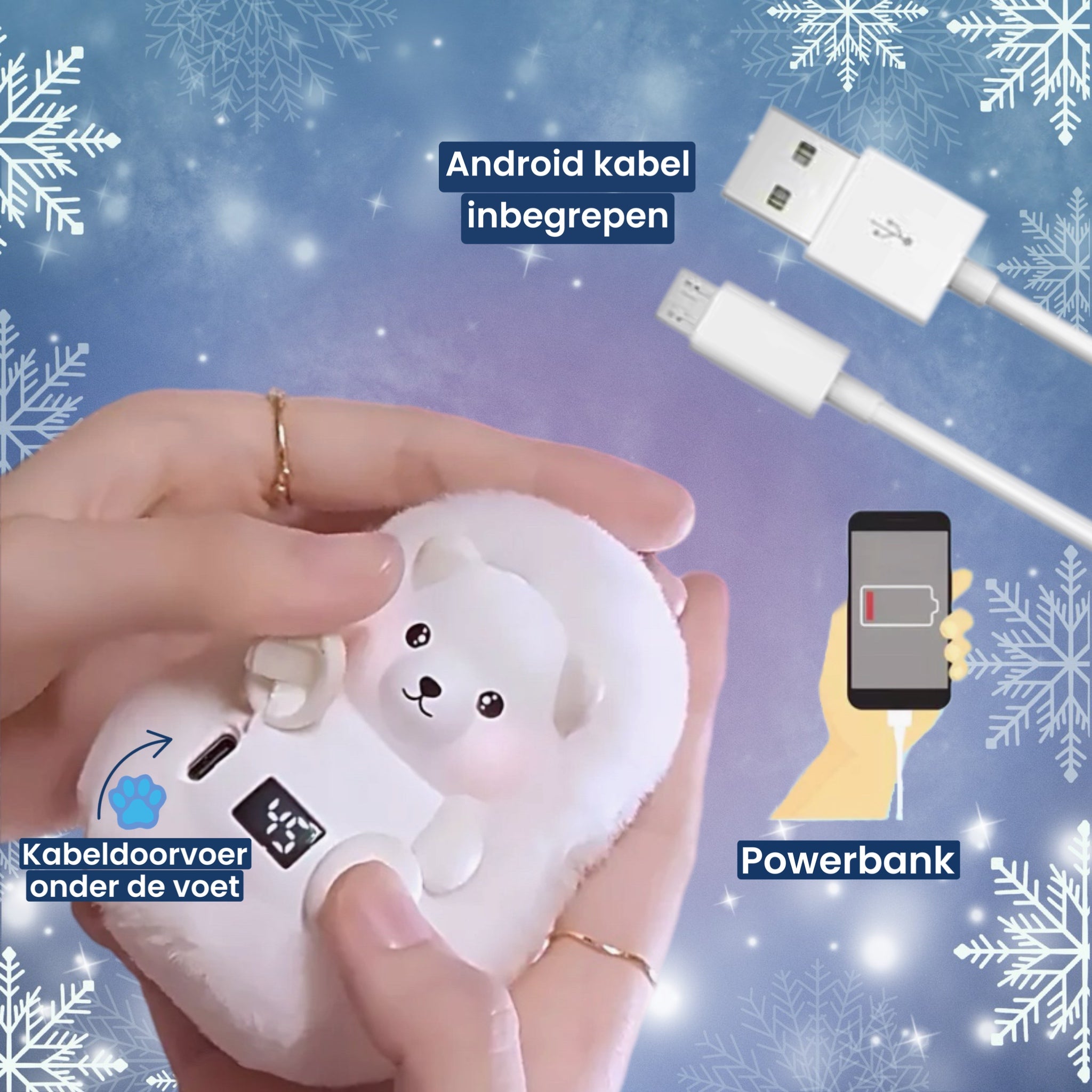 Plushify | 2-in-1 Handwarmer + Elektrische Powerbank 1800/5000 mAh