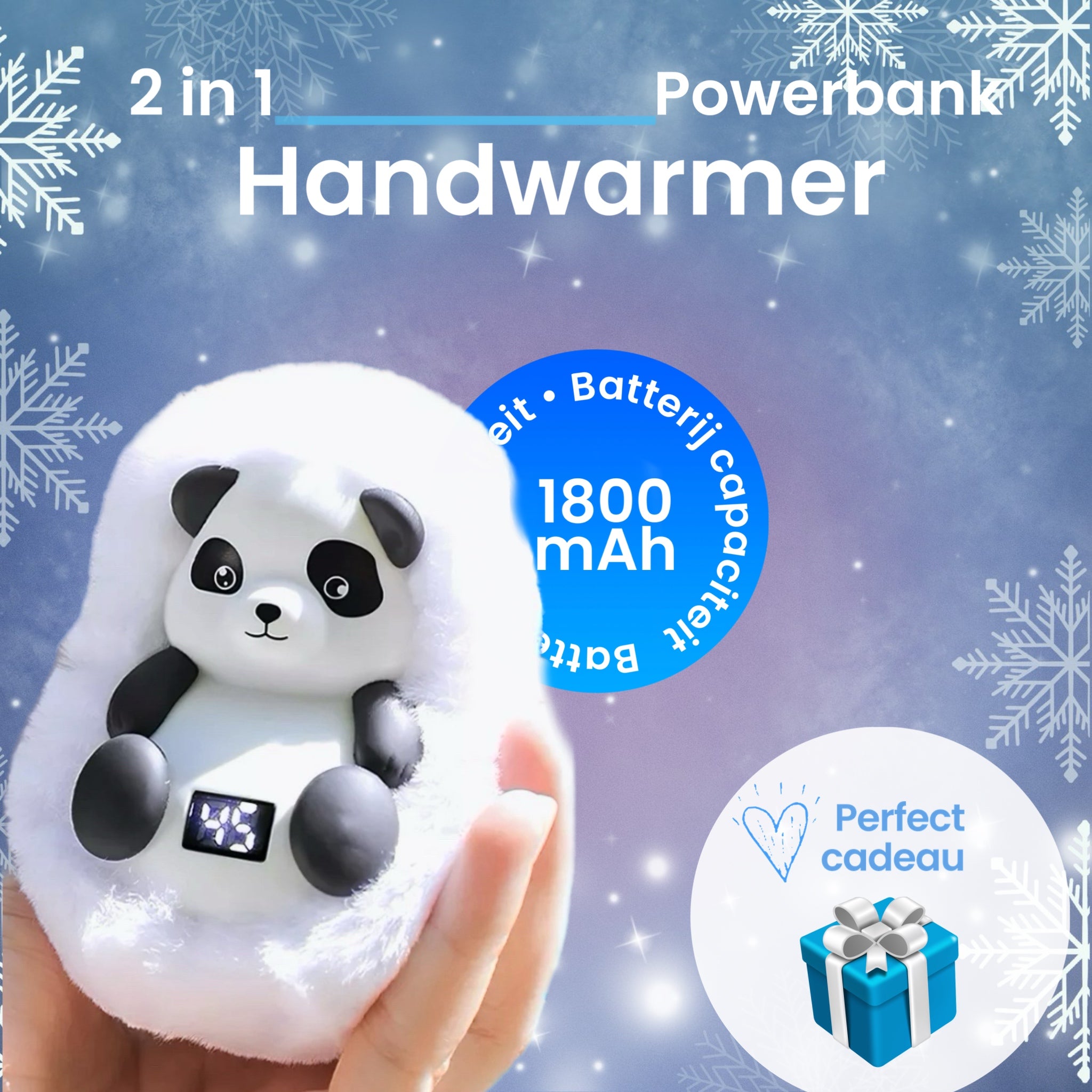 Plushify | 2-in-1 Handwarmer + Elektrische Powerbank 1800/5000 mAh