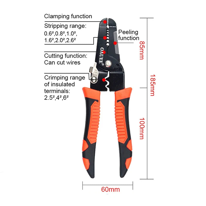 25-in-1 Multifunctionele Elektriciens Tang - Duurzaam Chroom Vanadium Staal