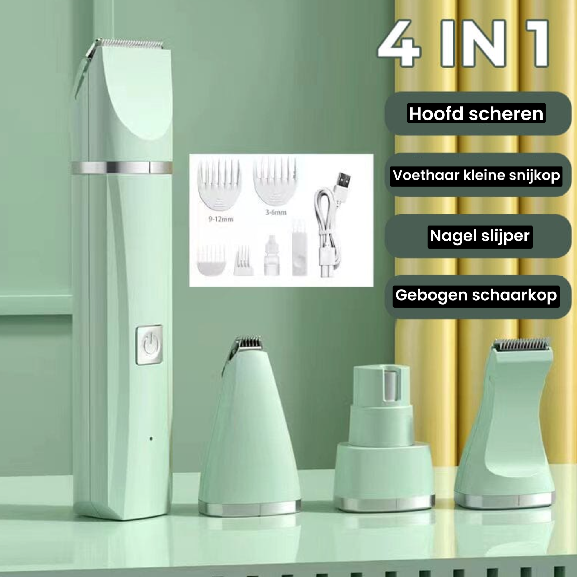 KnipPro™ | 4-in-1 Scheerapparaat voor Dierenhaar