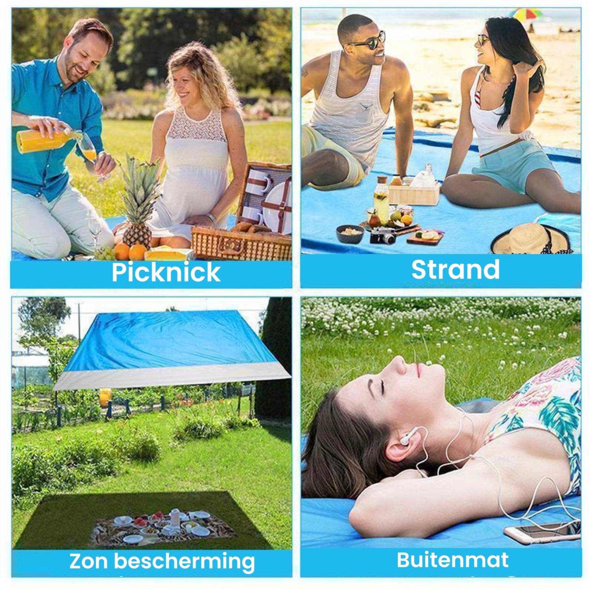 ZeroZand™ | Mat voor Strand, Park en Picknick