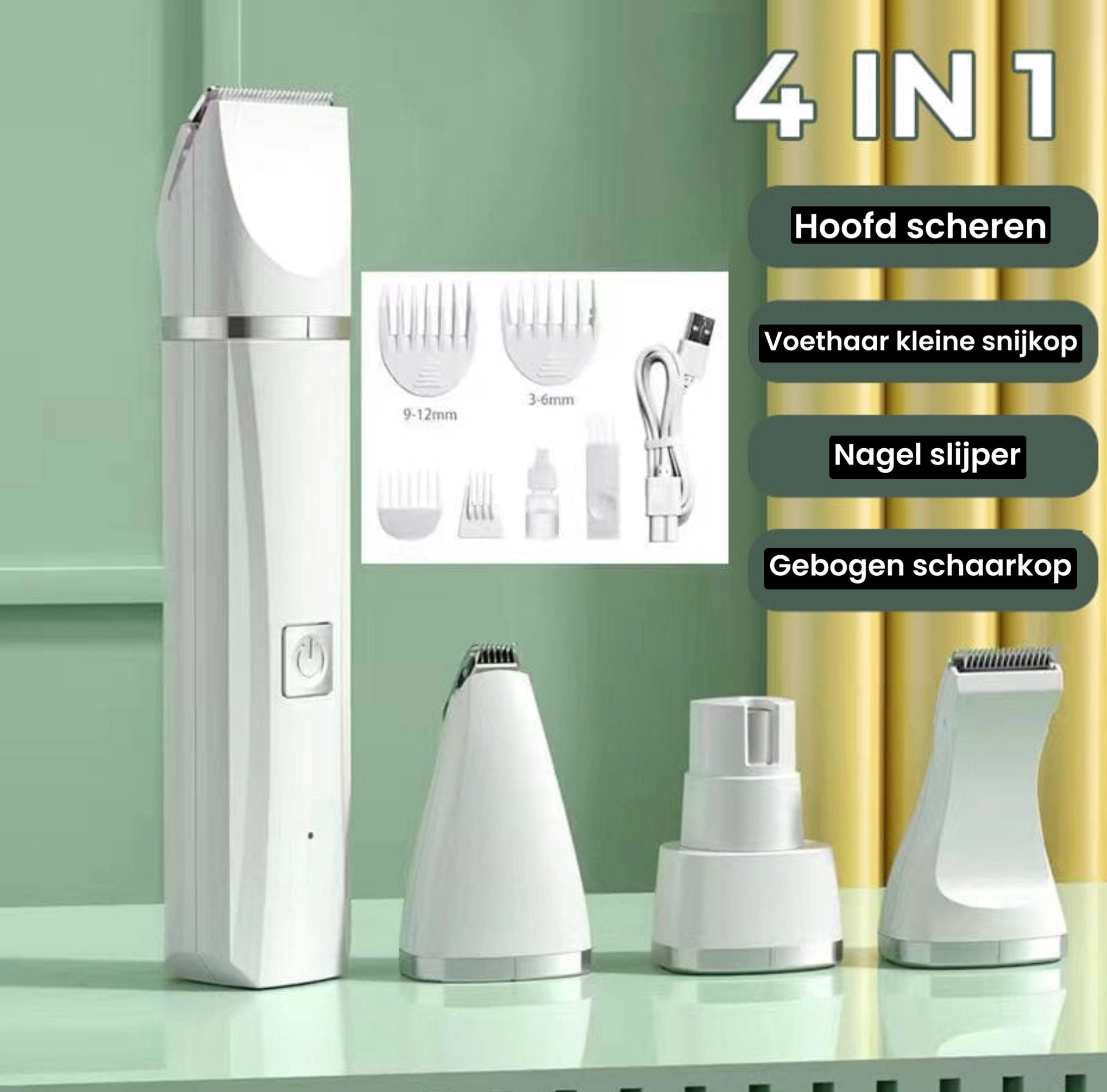 KnipPro™ | 4-in-1 Scheerapparaat voor Dierenhaar